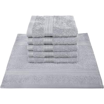 Seiftuch DYCKHOFF "Siena", silber, B:30cm L:30cm, Frottier, Waschlappen, mit Bordüre Image
