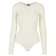 Longsleeve URBAN CLASSICS "Urban Classics Damen Ladies Rib Knit Body" Gr. 5XL, beige (whitesand) Damen Shirts Jersey