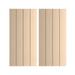 Ekena Millwork Rustic Four Board Joined Board-n-Batten Faux Wood Shutters w/No Batten (Per Pair) Metal in Brown/Green | 32 H x 22 W in | Wayfair