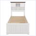 Red Barrel Studio® Storage Platform Bed Wood in White | 47 H x 43 W x 86 D in | Wayfair D3B606532F4D48C59D7B3A0195AA84E1