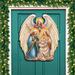 The Holiday Aisle® Akilah Nativity w/ Angel Christmas Wooden Wall Décor Wood in Brown | 24 H x 18 W x 1 D in | Wayfair