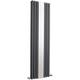 Revive Double Designer Vertical Radiator Mirror 1800mm h x 499mm w - Anthracite - Hudson Reed
