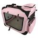 Raygar - Medium Pet Carrier Folding Soft Crate - Pink