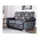 Sofia 2 Seater Fabric Sofa Settee Upholstered In Zest Granite