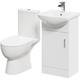 Wholesale Domestic - Lima Gloss White 450mm 1 Door Vanity Unit and Open Back Toilet Suite - White