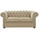 Chesterfield 2 Seater Shelly Ivory Leather Sofa Settee