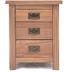 Cabinet Bits - Padua light grey 3 Drawer Bedside Cabinet antique brass drop handle - Light Brown