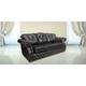Black Leather Sofa Era Crystal 3 Seater Chesterfield sofa Settee DesignerSofas4U