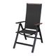 High Back Garden Chair Aluminium Folding Dining Chair with Sturdy Armrests, Adjustable 6-Position,Lightweight, Portable Chair for Indoor,Outdoor