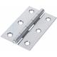 Timco Steel Narrow Pattern Uncranked Fixed Pin Butt Hinge - 75 x 48 x 1.5mm (Bright Zinc) (2 Pack)