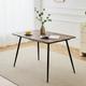 Dining Table, Extendable Dining Table, 120-160x80x75cm Kitchen Table, Rectangle Wood Table, Natural Brown