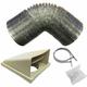 Sia D1 Universal Kitchen Cooker Hood Extractor Fan Ducting Vent Kit 125mm x 1m