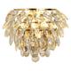 Litecraft - Visconte Maine Wall Light Crystal Fitting - Polished Gold