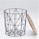 Lpd Furniture - Cosmo Cage Table Black With Oak Finish Top