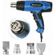 Heat Gun 2000W Professional Hot Air Gun 300�� and 600�� Variable Temperature with 2 Adjustable Temperature Modes, 4 Accessories for Shrinking pvc,