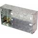 5x 25mm Twin Double Metal Flush Mounted Back Box 1 Gang Brick Wall Hole Pattress