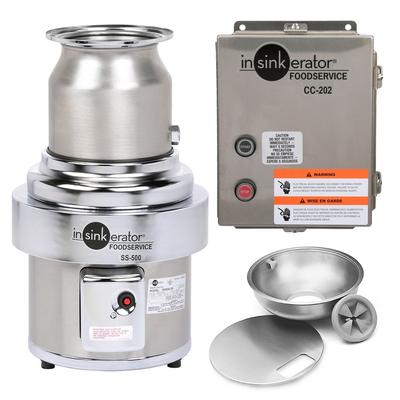 InSinkErator S-500-18A-CC202 2083 Disposer Pack w/ 18 in Bowl & Cover, CC202 Panel, 5 HP, 208/3 V