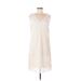 Philosophy Republic Clothing Casual Dress - Shift V Neck Sleeveless: Ivory Dresses - Women's Size 8