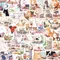 10/30/50pcs mélange mignon Anime animaux dessin animé autocollants étanche bricolage voiture moto