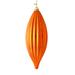 Vickerman 8" Burnished Orange Shiny Line Finial Ornament, Pack of 4