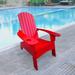 Ergonomic Adirondack Chair with Cup Holder, Wide Seat & Armrest, Tall Slanted Back Design, Perfect for Indoor or Outdoor Use.