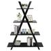 4 Tier Book Shelf Furniture Storage Rack Black - 52 x 63