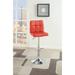 Red Bar Stool Counter Height Chairs Set of 2 Adjustable Height Swivel Stool