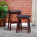 30" Leather Seat Counter Height Stools Bar Stool for Kitchen Counter, Espresso