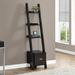 4 Graduating Shelves Ladder Bookcase Espresso - 52 x 63