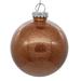 Vickerman 3" Clear Ball Christmas Ornament with Rose Gold Glitter Interior, 12 Pieces per bag