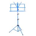 FRCOLOR Colorful Folding Music Sheet Tripod Stand Metal Music Stand Holder for Carrying Guitar Parts and Accessories (Blue)