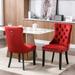 2 Pcs Modern High-End Tufted Dining Chair Velvet Upholstered Accent Chair with Solid Wood Legs, Nailhead Trim, for Dining Room