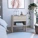 1-Drawer 1-Shelf Nightstand Light Grey