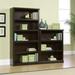 5 Shelf Bookcase Jamocha Wood Adjustable Shelves Black - 52 x 63