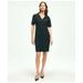 Brooks Brothers Women's Stretch Wool V-Neck Sheath Dress | Black | Size 4