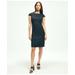 Brooks Brothers Women's Stretch Wool Cap Sleeve Sheath Dress | Navy | Size 8