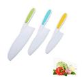Nylon Chef Knife Children s Safe Cooking Knives for Cooking and Cutting Fruits Veggies Sandwiches & Cake - Perfect Starter Knife Set for Little Hands in the Kitchen - 3-Piece Nylon Knife for Kids