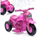 NEILA 6V 15W Kids Motorcycle with Bubble Function Battery Powered Ride on Motorbike Toy With LED Headlights Music 3 Wheels Kids Ride On Bubble Motorbike for Kids Ages 3+ Boys Girls Pink