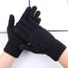 Aayomet Gloves for Men For Winter Thermals Plus Knit Cycling Gloves (Black One Size)