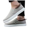 gvdentm Slip On Sneakers Men Mens Shoes Tennis Shoes Non Slip Running Shoes Lightweight Workout Sneakers Grey 11