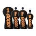 4 Pieces Covers Golf Club Head Covers Golf Putter Head Protectors Golf Club Covers Durable Golf Driver Head Covers Golf Headcovers Black