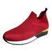 gvdentm Womens Sneakers Walking Shoes Women Lightweight Breathable Sneakers for Women Fashion Casual Tennis Shoe Red 8.5