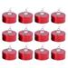 Sunjoy Tech 12Pcs Unscented Smokeless Tea Lights Stable Base Battery Operated Long Lasting Holiday Gift 100+ Hours Flickering Tealight Candles for Christmas