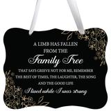 LifeSong Milestones Sympathy Gifts for Loss of Loved One Black Ribbon Sign