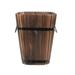 FRCOLOR 1pc Wooden Flower Pot Retro Wooden Flower Holder Succulent Plant Storage Holder