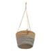 Home Living Indoor Outdoor Home Decor Flower Pot Holder Handmade Plant Basket Garden Hanging Planter Flowerpot GRAY