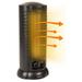 HYYYYH CZ448 1 500-Watt Ceramic Oscillating Mini-Tower Heater with 80-Degree Oscillation Dual Heat and Fan- Settings Adjustable Thermostat Overheat Sensor and Safety Tip-Over Switch
