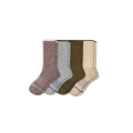Men's Merino Wool Blend Calf Sock 4-Pack - Neutral Mix - Large - Bombas