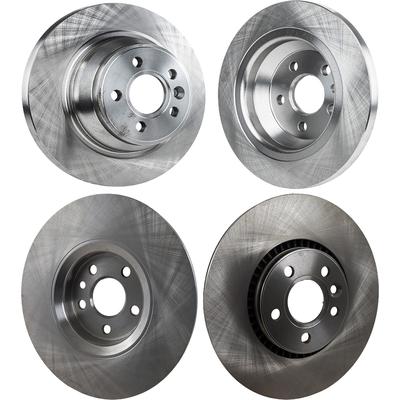 2009 Volvo XC70 Front and Rear Brake Disc, Plain Surface, Vented, 5 Lugs, 12.44 in. - Front; 11.89 in. - Rear, 316mm Front Disc, Pro-Line Series