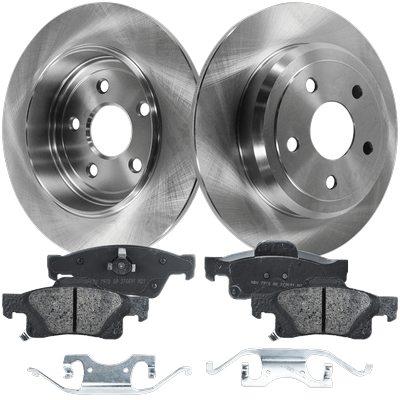 2019 Dodge Durango SureStop Rear Brake Disc and Pad Kit, Plain Surface, 5 Lugs, Ceramic, For Models with 330mm Front Disc, Pro-Line Series